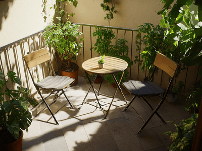Mobilier d'extérieur pour le balcon : Flexible et peu encombrant
